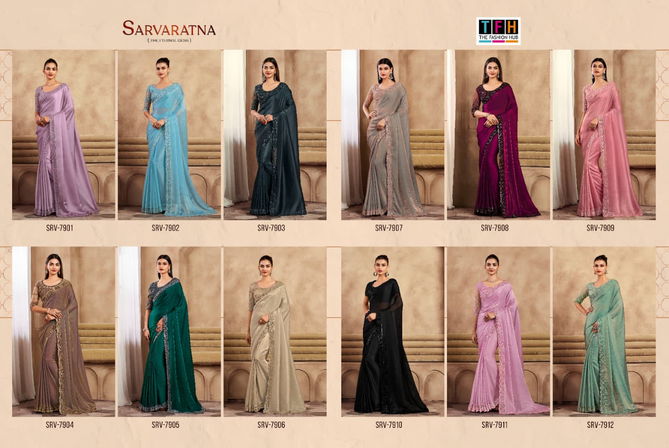 Sarvaratna By TFH Heavy Designer Party Wear Saree Wholesale In Delhi